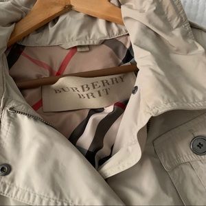 Burberry Brit Trench Rain Check Coat